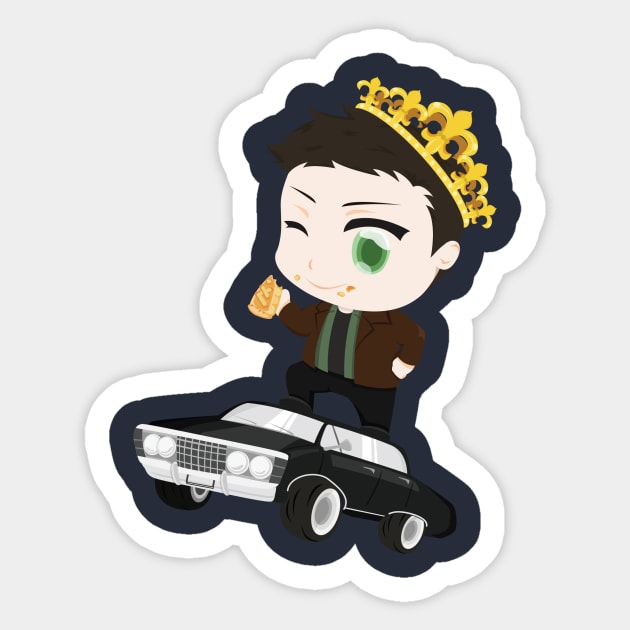 Dean, the Prince of Pie Sticker by thepiemistake